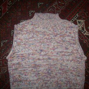 Talbot’s Sweater Women’s Small Multicolor Marled Mock Neck Sleeveless Vest Top